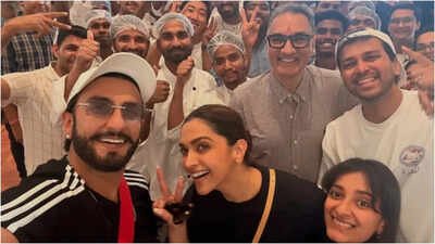 ‘Dhurandhar 2’ star Ranveer Singh and Deepika Padukone dosa date at Chowpatty, couple poses with staff- See pic
