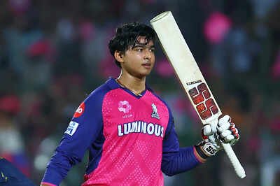 Rajasthan Royals' Vaibhav Suryavanshi celebrates his century during the Indian Premier League (IPL) 2025 cricket match between Rajasthan Royals and Gujarat Titans, in Jaipur. (PTI Photo) Vaibhav Sooryavanshi: Can the ‘bindaas’ star avoid second-season blues?