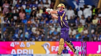 Kolkata Knight Riders' Cameron Green plays a shot during Indian Premier League 2026 match against Mumbai Indians, at Wankhede Stadium (Sportz Asia) Kolkata Knight Riders' Cameron Green plays a shot during Indian Premier League 2026 match against Mumbai Indians, at Wankhede Stadium (Sportz Asia)