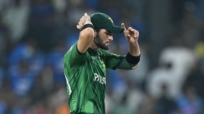 Pakistan's Shaheen Shah Afridi has been fined by his PSL franchise. (AFP)