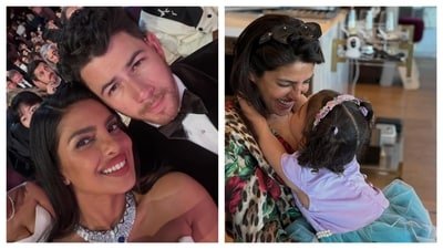 Priyanka Chopra shared pictures with husband Nick Jonas and daughter Malti Marie in her March photo dump.