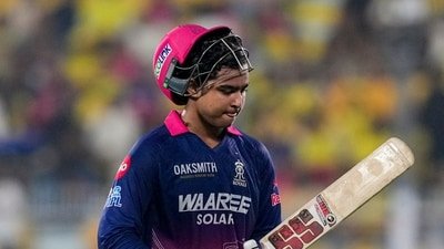 Sooryavanshi smashed 52 runs off 17 balls against CSK. (PTI)