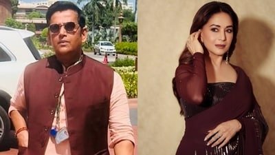 Ravi Kishan joked about how people dyed their hair to meet Madhuri Dixit.