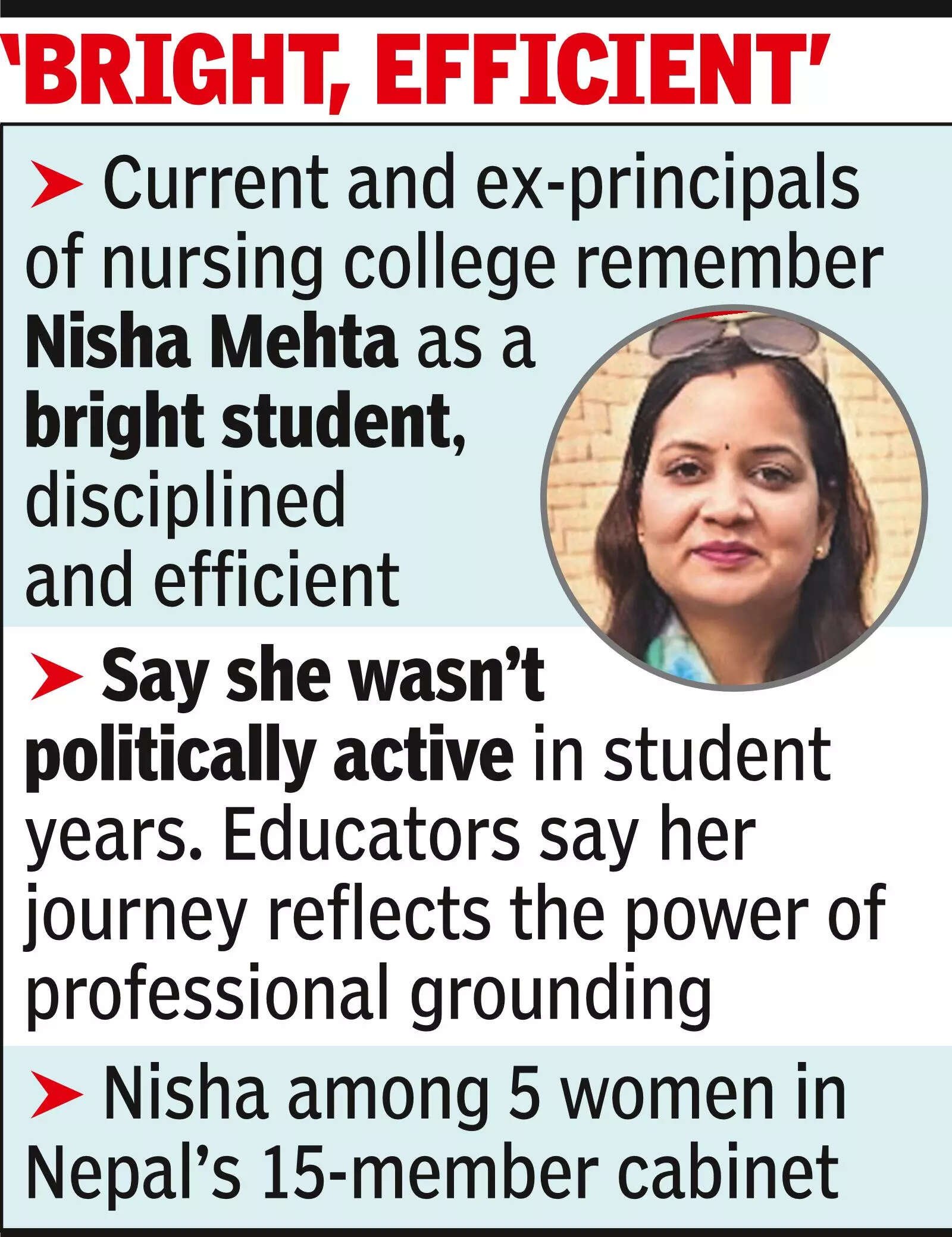 Nepal health minister a nurse trained by AIIMS