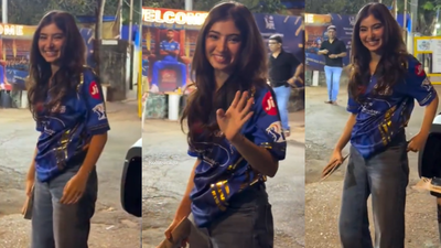 Sara Arjun (X) Dhurandhar 2 fame Sara Arjun turns heads at Wankhede for MI vs KKR - Watch