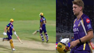 KKR vs SRH: Run-out chaos! Cameron Green falls prey to bizarre mix-up - Watch