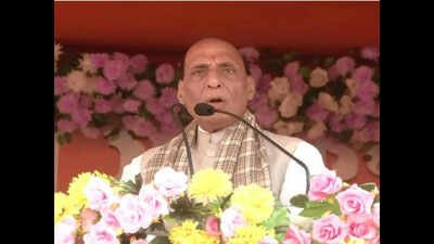 <p>Rajnath Singh (ANI image) <br></p> Mamata deindustrialised Bengal, encouraged corruption: Rajnath Singh