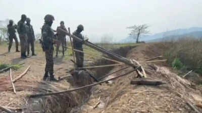 Army-led joint op destroys 10 illegal bunkers in Manipur's Jalenbung Hills & Thoyee Heights