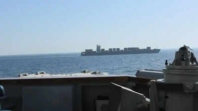 'Prepared to disable you': Moment US intercepts Iranian cargo ship in Strait of Hormuz - watch