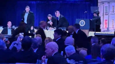 Watch: How JD Vance was evacuated amid gunfire panic at White House correspondents' dinner