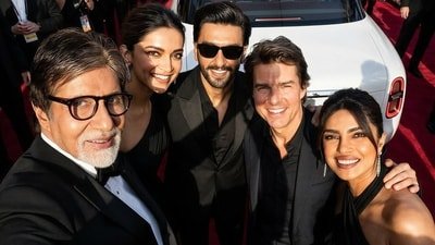 Amitabh Bachchan, Deepika Padukone, Ranveer Singh, Tom Cruise and Priyanka Chopra in a fictional MI9. (Credit: Rishav Kumar/Instagram )