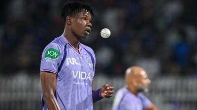Kolkata Knight Riders' Blessing Muzarabani during a warm-up session before the start of the Indian Premier League 2026 match against Punjab Kings (ANI Pic Service)