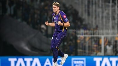 Kolkata Knight Riders' Cameron Green celebrates the wicket of Lucknow Super Giants' skipper Rishabh Pant during their Indian Premier League 2026 (ANI Pic Service)
