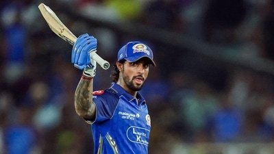 Tilak Varma celebrates his half-century vs GT. (ANI Pic Service)