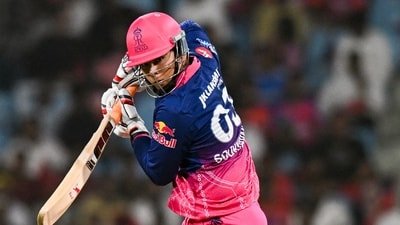 Rajasthan Royals' Vaibhav Sooryavanshi plays a shot during the Indian Premier League 2026 match against Lucknow Super Giants. (ANI Pic Service)
