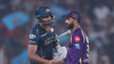 KKR lost to GT and stayed at the 10th spot on the points table with one point. (AP)