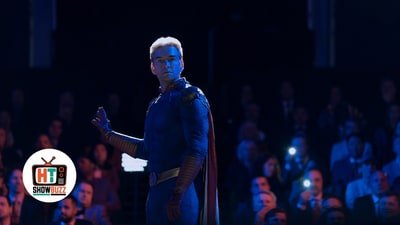 Antony Starr plays the cruel superhero Homelander on The Boys.