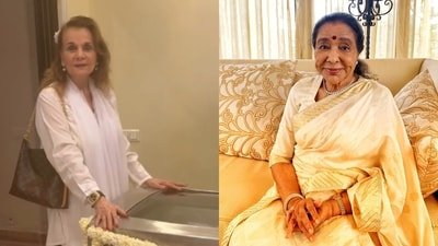 Mumtaz shares video from Asha Bhosle's funeral.