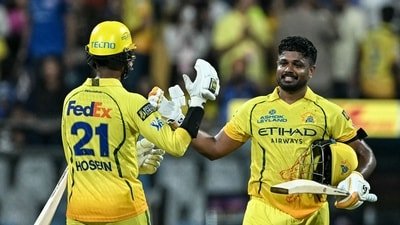 Sanju Samson got his second IPL 2026 hundred on Thursday. (AFP)
