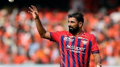 Lucknow Super Giants' Mohammed Shami in action (REUTERS)