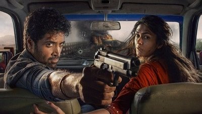 Dacoit box office collection day 8: Adivi Sesh and Mrunal Thakur in a still from the film.