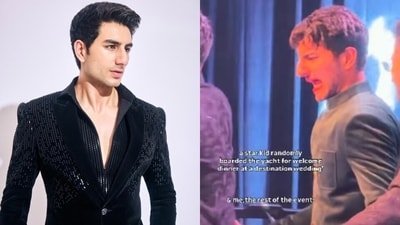 The video shows Ibrahim Ali Khan dancing and interacting with guests.