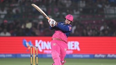 Vaibhav Sooryavanshi during his century against the Sunrisers Hyderabad. (AP)