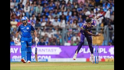 Kolkata Knight Riders' Blessing Muzarabani bowls against Mumbai Indians (PTI) Kolkata Knight Riders' Blessing Muzarabani bowls against Mumbai Indians (PTI)