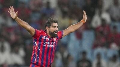 Lucknow Super Giants' Mohammed Shami in action. (PTI)
