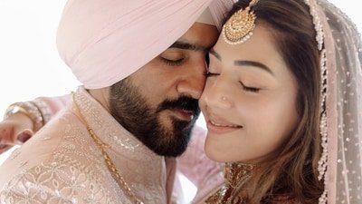 Arsh Aulakh and Mehreen Pirzada married in an Anand Karaj ceremony on Sunday.