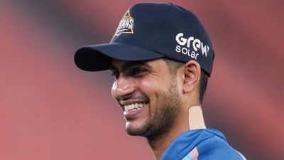 Shubman Gill during a practice session ahead of an IPL 2026 match. (PTI)
