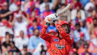 Abhishek Sharma plays a shot during the IPL 2026 cricket match between PBKS and SRH. (PTI)