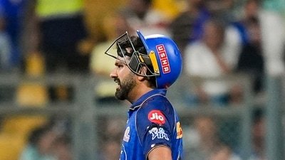 Rohit Sharma had to leave MI's match due to a hamstring injury. (PTI)