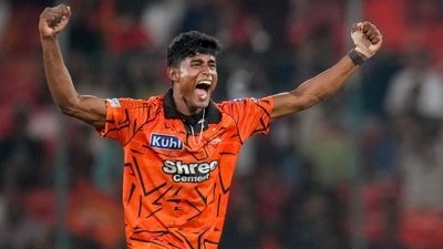 Sunrisers Hyderabad's Sakib Hussain claimed a four-fer on his IPL debut. (PTI)