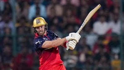 Phil Salt plays a shot during an IPL 2026 match. (PTI)