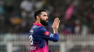 Ravindra Jadeja during RR's match against Kolkata Knight Riders. (PTI)