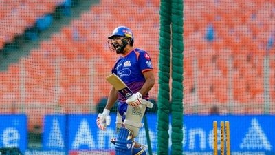 Rohit Sharma during a practice session. (PTI)