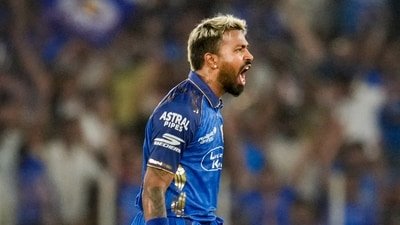 Hardik Pandya led MI to a win against GT on Monday. (PTI)