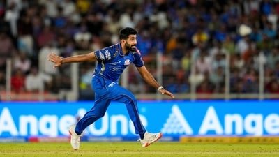 Jasprit Bumrah during an IPL 2026 match. (PTI)