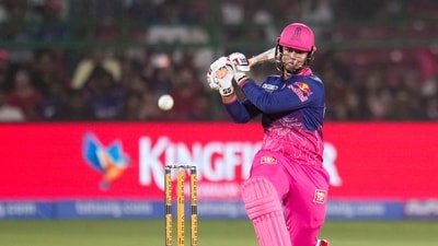 Jaipur: Rajasthan Royals' Vaibhav Sooryavanshi plays a shot. (PTI)