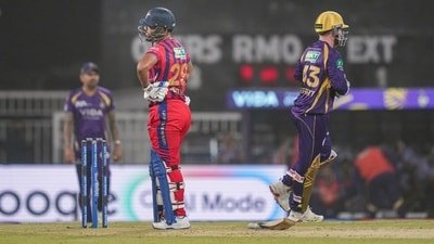 Nicholas Pooran was cleaned up off the first ball. (PTI)