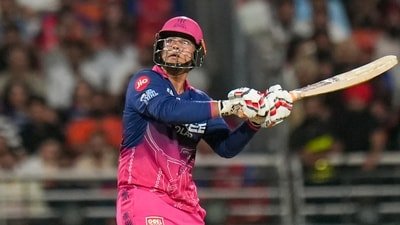 The helicopter shot is another plus Vaibhav Sooryavanshi seems to have over Brian Lara (PTI)