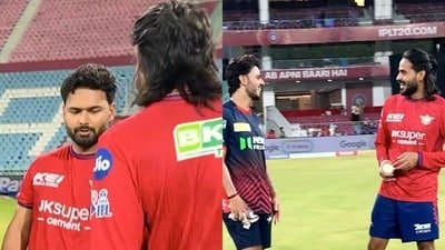 Rishabh Pant stopped Digvesh Rathi from walking away from Nitish Rana (LSG Screengrab)