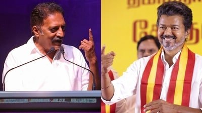 Prakash Raj cautioned voters against Vijay's 'cinema model' of politics.