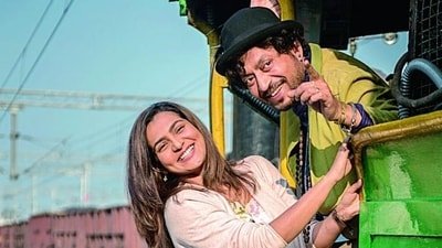 Parvathy and Irrfan in a still from Qarib Qarib Singlle. The film was a box office success.