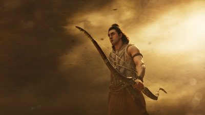 Ranbir Kapoor as Lord Rama in Ramayana Part One.