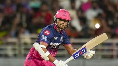 Rajasthan Royals' Yashasvi Jaiswal during the Indian Premier League 2026 T20 cricket match between Punjab Kings and Rajasthan Royals, in Mullanpur. (PTI)