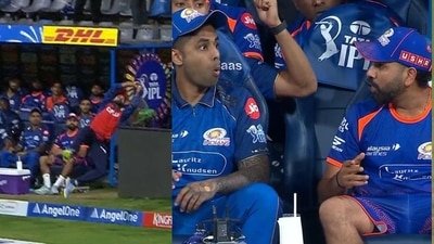 Rohit Sharma and Suryakumar Yadav were left stunned by Shreyas Iyer's efforts. (X Images)