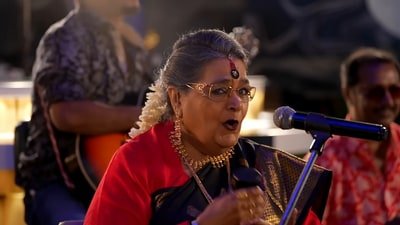 Usha Uthup singing the cover of Bailamos.