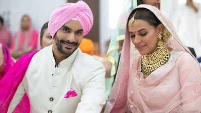 'Thank God we got pregnant': Angad Bedi was chasing Neha Dhupia for 8 years, she said yes for marriage when she concieved